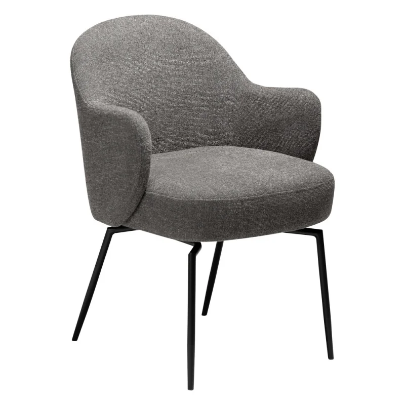 Chair Bae Swivel Black Frame by M.Georgsen boucle fabric 57x61x80cm