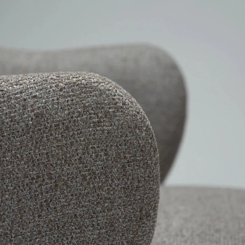 Chair Bae Swivel Black Frame by M.Georgsen boucle fabric 57x61x80cm