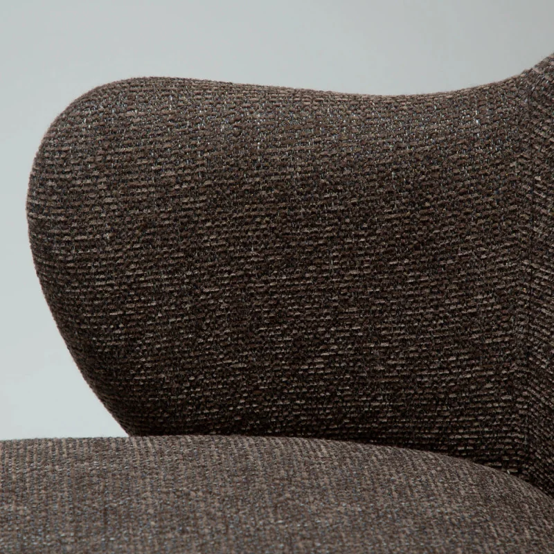 Chair Bae Swivel Black Frame by M.Georgsen boucle fabric 57x61x80cm