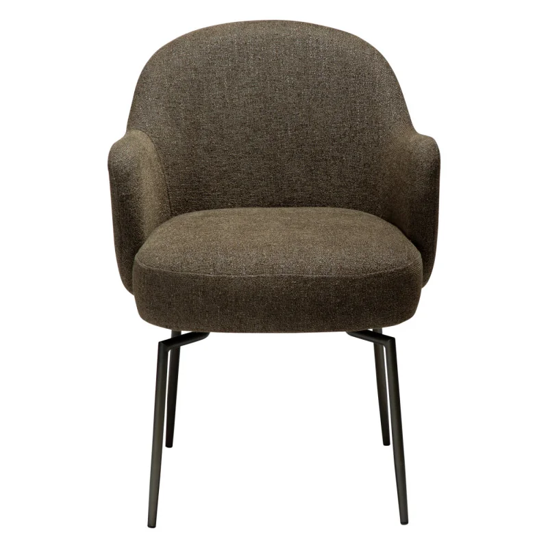 Chair Bae Swivel Pewter frame Olive fabric by M.Georgsen 57x61x80cm