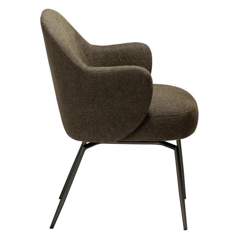 Chair Bae Swivel Pewter frame Olive fabric by M.Georgsen 57x61x80cm