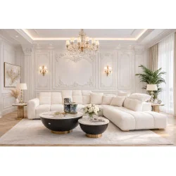Corner sofa modular Bullet Rounded Angle with one arm 300 x 240cm