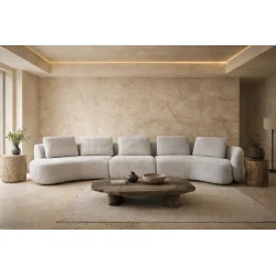 Corner Sofa Domani Curved 45º Eliptical End by E. Marti 420 x 145cm