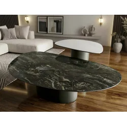 Coffee table Bello Ovale Vulcano Ceramic Top 140 x 80cm