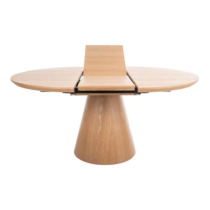 Extendable Round Wooden Dining Table Angel ⌀120(160)x120cm
