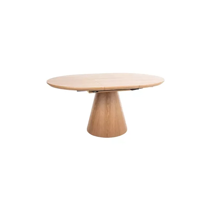 Extendable Round Wooden Dining Table Angel ⌀120(160)x120cm