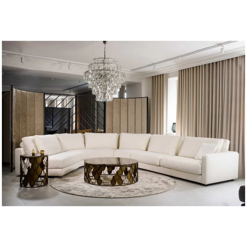 Γωνιακός καναπές πολυμορφικός Rio Round open end 350-385-435 x 330cm