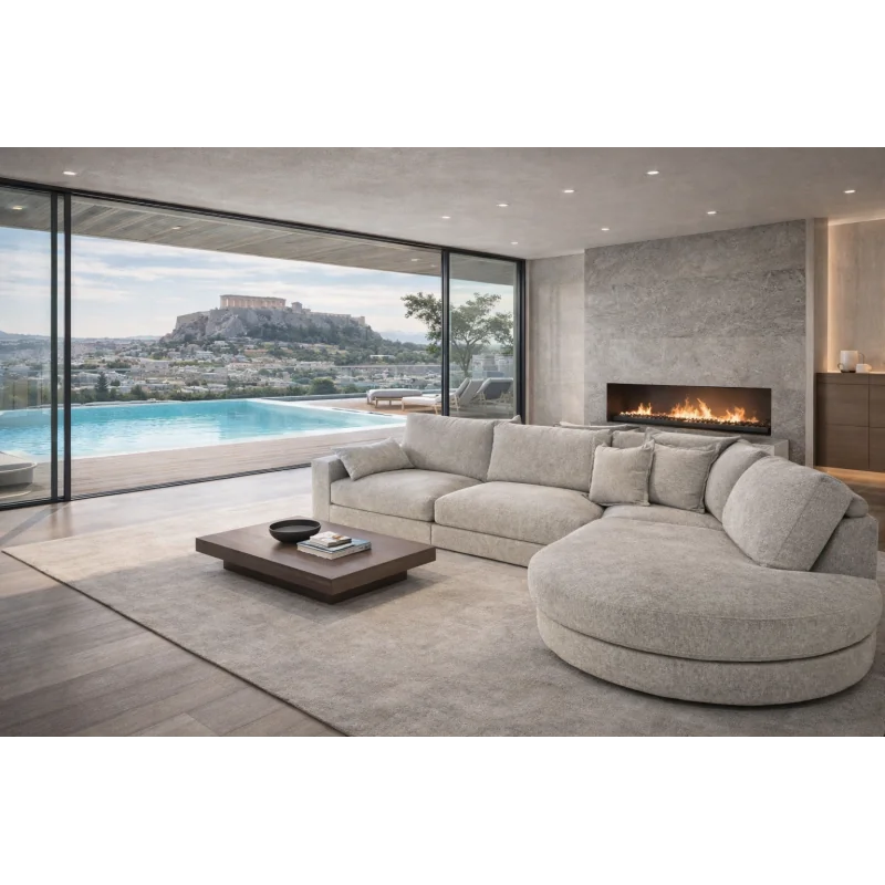 Γωνιακός Καναπές Drop Round Open End 315-335-350x260 & 350x350cm
