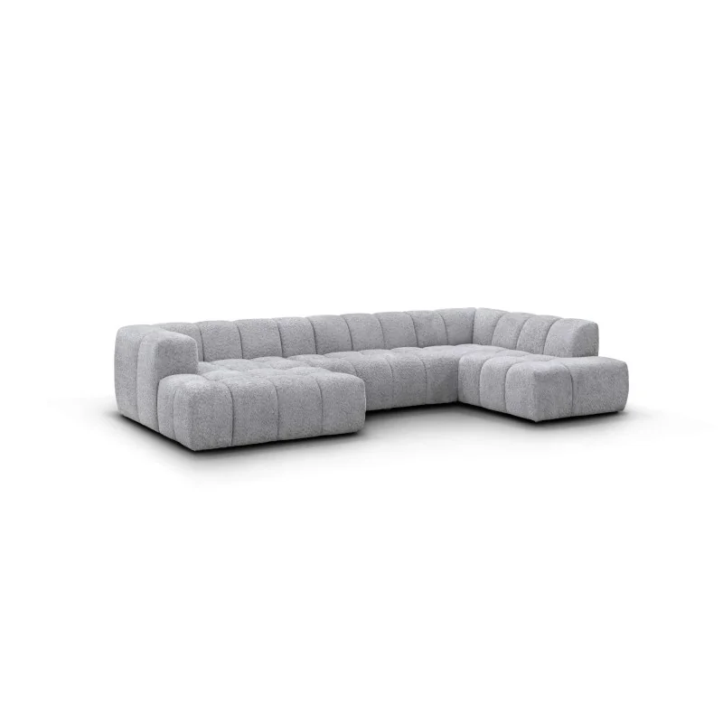 Γωνιακός καναπές Nogaro καπιτονέ σχήμα Π 200x330x165cm & 200x460x165cm