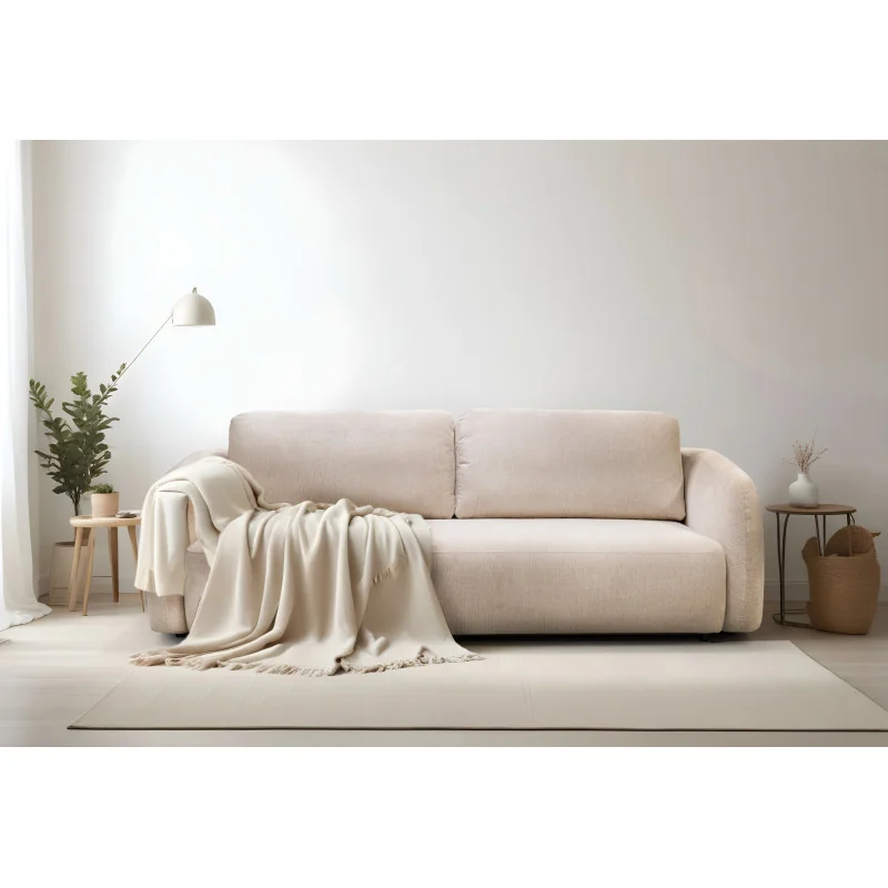 Sofa bed Porto with fabric of your choice and mattress 150 x 200cm