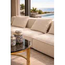 Καναπές γωνία Vellaro Open End με ενα μπράτσο 250-280-320 x 240cm