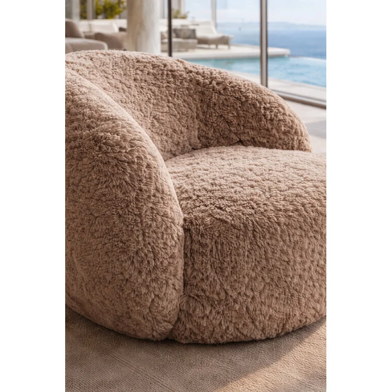 Swivel armchair Noah upholstered with fabric of your choic 85 x 85cm