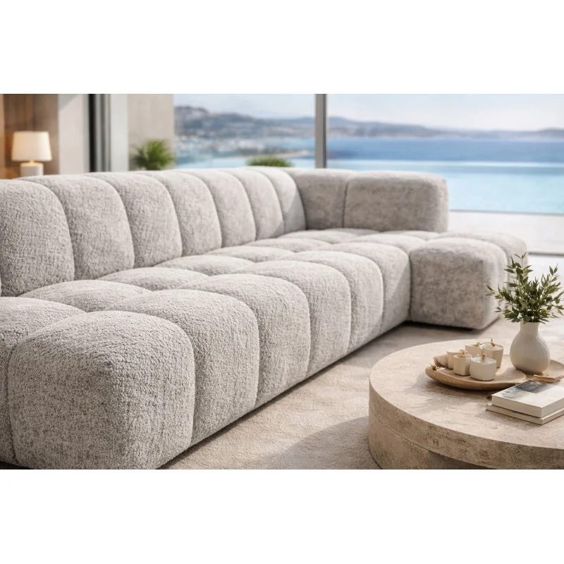 U-Shape Quilted sofa Nogaro 200 x 330 x 165cm & 200 x 460 x 165cm