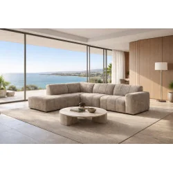 Γωνιακός καναπές Muto Open End καπιτονέ 300 x 230cm