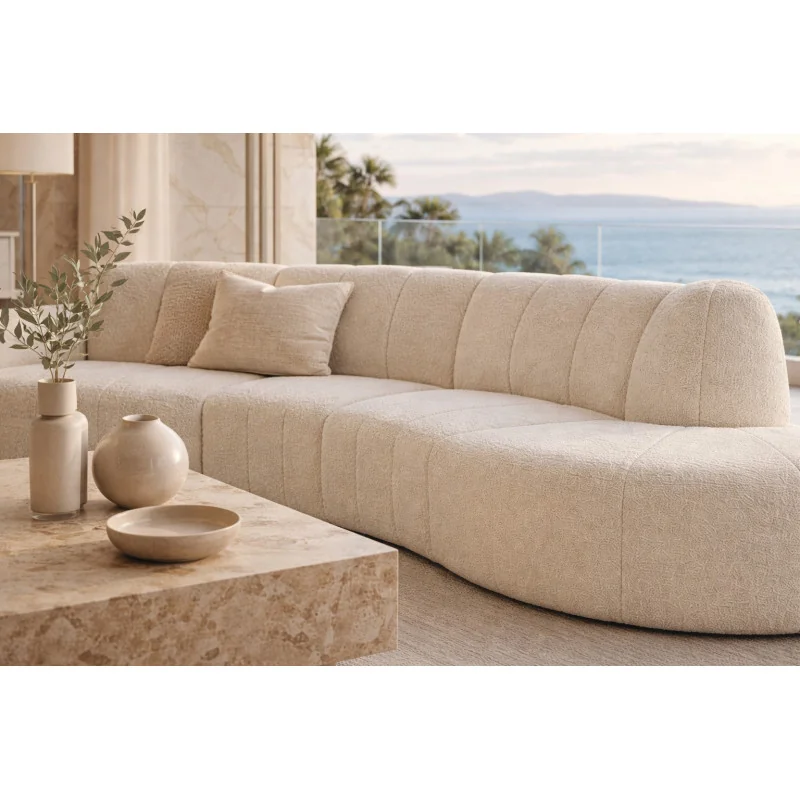 Sofa Muto Quilted Curved 50° 5seater 280 x 165cm