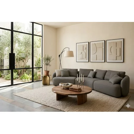 Sofa Domani Curved Edges Curved 45º by Enrique Marti 6 seater 430x178