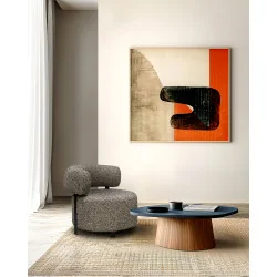 Armchair Aston with metal frame & fabric of your choice 88 x 87 x 74cm