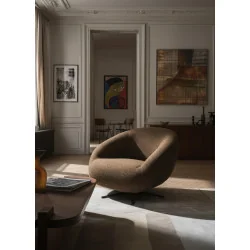 Swivel Αrmchair Bubble upholstered fabric of your choice 100x96x77cm