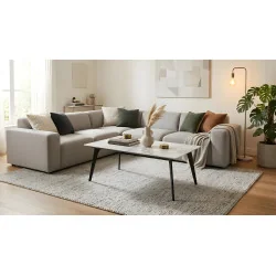 Coffee table Basserto quartz stone 110 x 110cm or 130 x 70cm