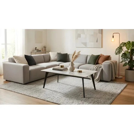 Coffee table Basserto quartz stone 110 x 110cm or 130 x 70cm