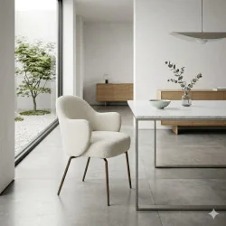 Chair Bae Swivel Brass frame by M.Georgsen beige fabric 57x61x80cm