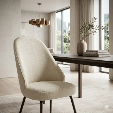 Καρέκλα Utopia Brass frame by Says Who με ύφασμα μπουκλέ 54x63x99cm