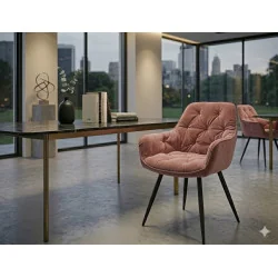 Καρέκλα με μπράτσα Cherry σε βελούδο σάπιο μήλο 57 x 58 x 87cm
