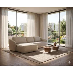Γωνιακός Καναπές Cavo Chaisel με ανακλινδρο 285 x 175cm