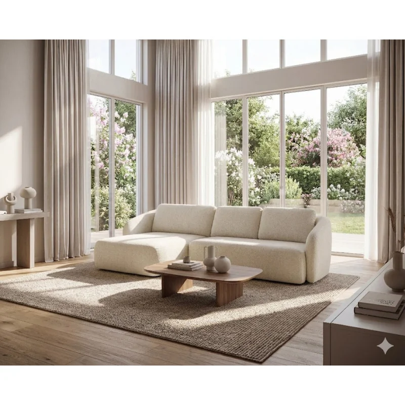 Γωνιακός Καναπές Cavo Chaisel με ανακλινδρο 285 x 175cm