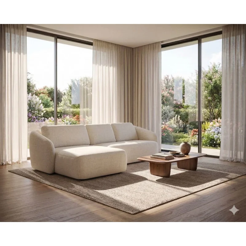 Γωνιακός Καναπές Cavo Chaisel με ανακλινδρο 285 x 175cm