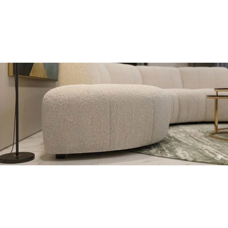 Γωνιακός Kαναπές Muto Rounded Open End καπιτονε κυρτός 75° 350 x 230cm