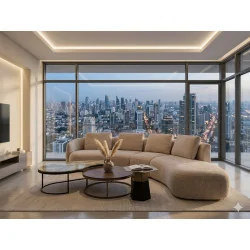 Corner Sofa Domani Curved 90º Eliptic half back by E. Marti 380x185cm