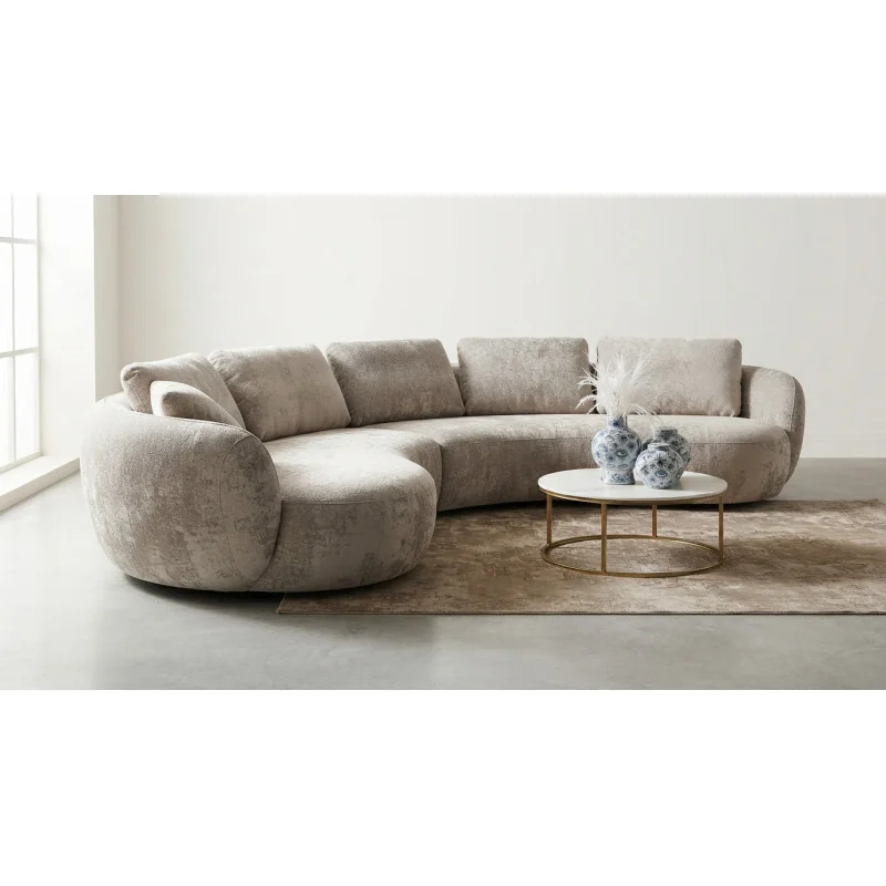 U shaped sofa Domani Chaise lounge Curved 75º by E.Marti 380 x 170cm
