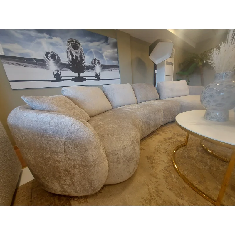 U shaped sofa Domani Chaise lounge Curved 75º by E.Marti 380 x 170cm