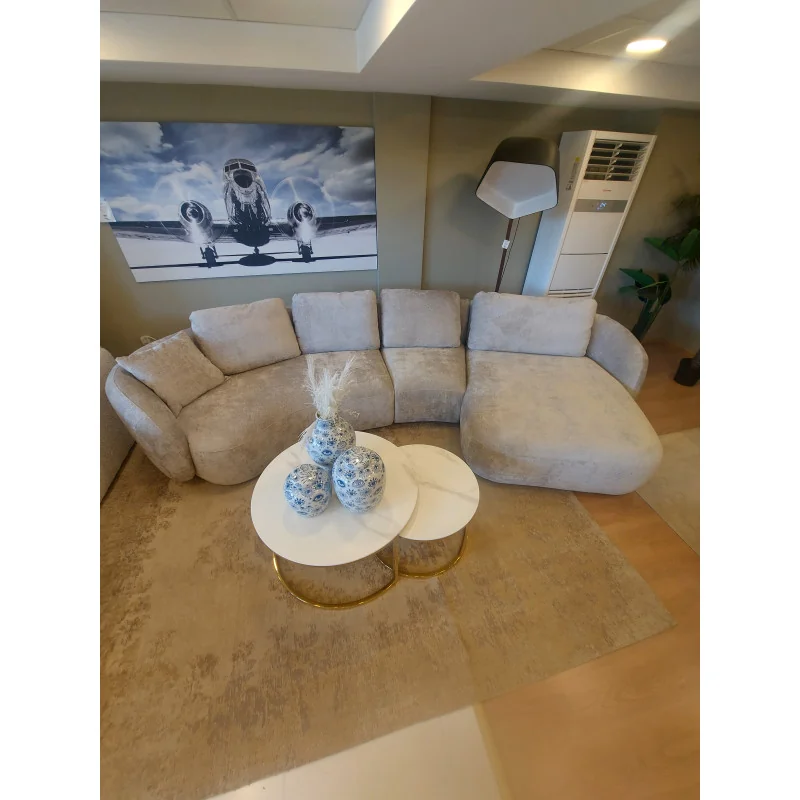U shaped sofa Domani Chaise lounge Curved 75º by E.Marti 380 x 170cm