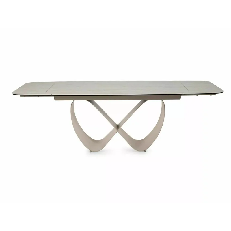 Extendable dining table Infinity Beige ceramic top 160(200/240)x95cm