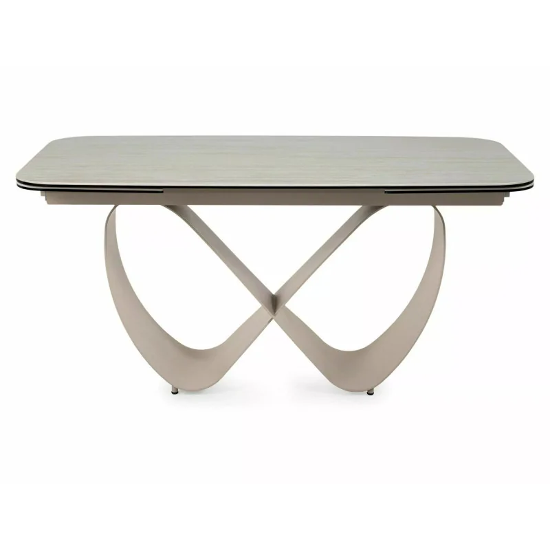 Extendable dining table Infinity Beige ceramic top 160(200/240)x95cm