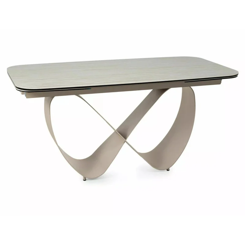 Extendable dining table Infinity Beige ceramic top 160(200/240)x95cm