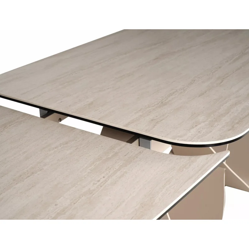 Extendable dining table Infinity Beige ceramic top 160(200/240)x95cm