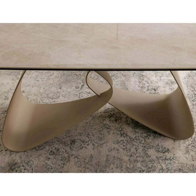 Extendable dining table Infinity Beige ceramic top 160(200/240)x95cm
