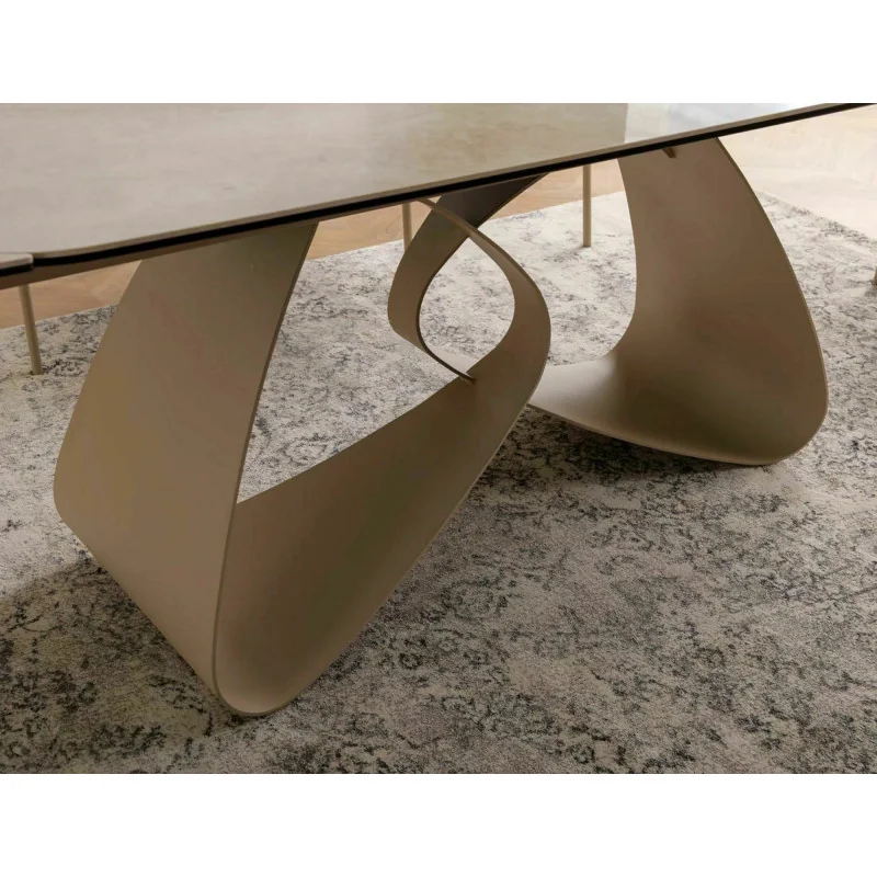 Extendable dining table Infinity Beige ceramic top 160(200/240)x95cm