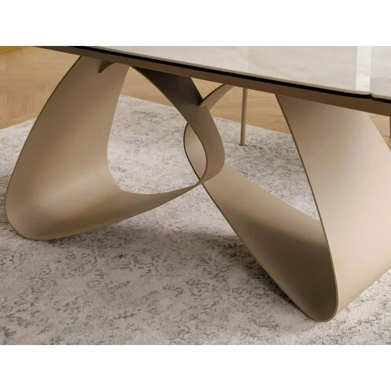 Extendable dining table Infinity Beige ceramic top 160(200/240)x95cm