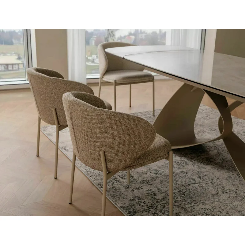 Extendable dining table Infinity Beige ceramic top 160(200/240)x95cm