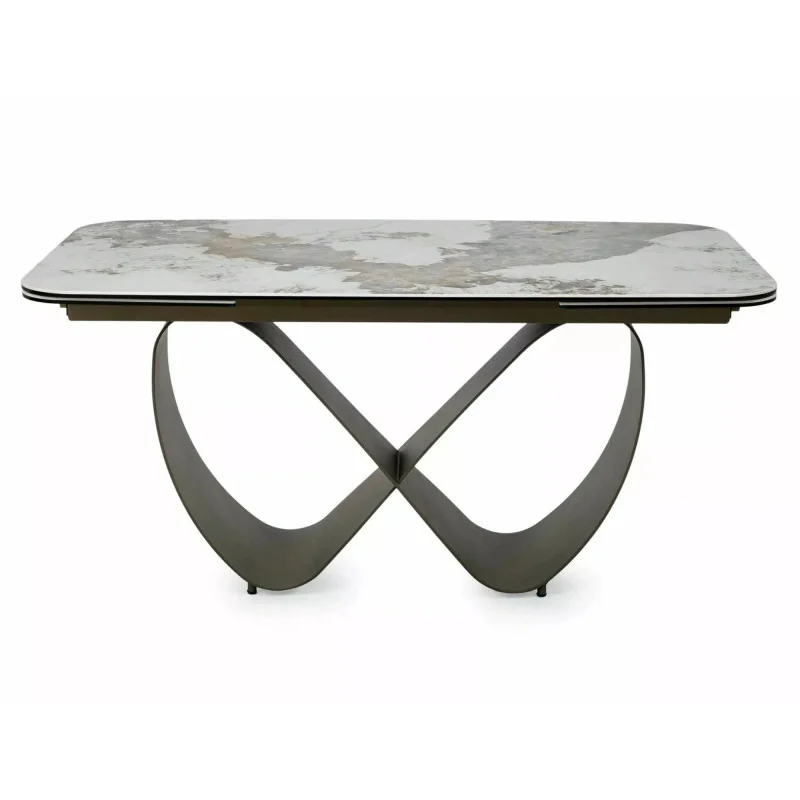 Extendable dining table Infinity Glossy ceramic top 160(200/240)x95cm