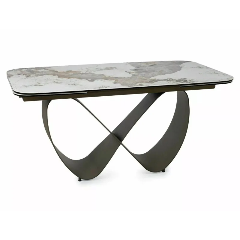 Extendable dining table Infinity Glossy ceramic top 160(200/240)x95cm