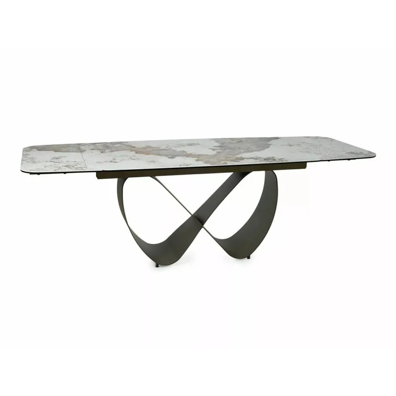 Extendable dining table Infinity Glossy ceramic top 160(200/240)x95cm