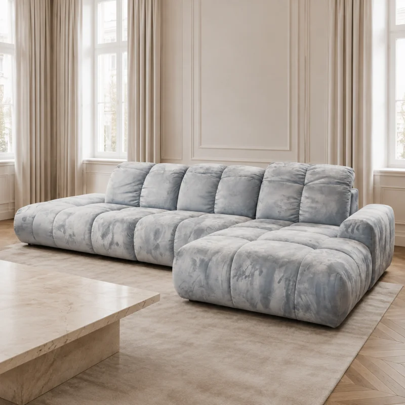Corner sofa modular Bullet Open End with recliner 315 x 195cm