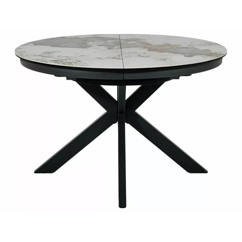 Στρογγυλό Επεκτεινόμενο τραπέζι Porto κεραμικό Pandoro ⌀120(160) x 120