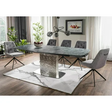 Extendable dining table Moncler ceramic VERDE ALPI 160(200/240)x95cm