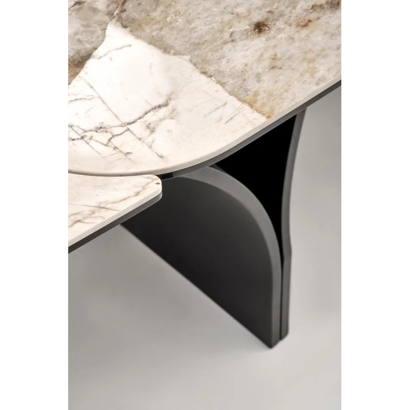 Extendable Dining Table ALTER beige glossy ceramic Top 180(220/260)x90cm